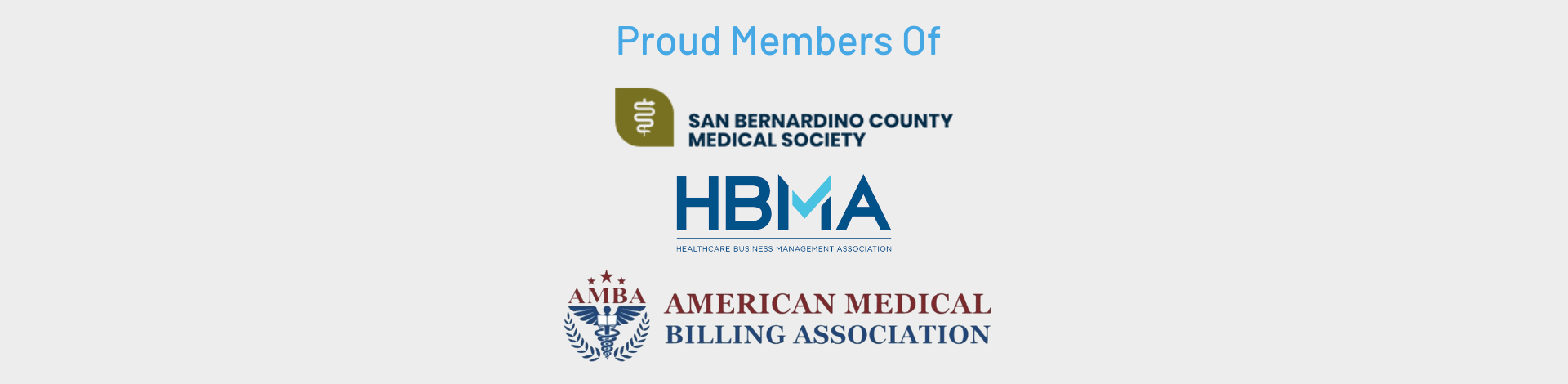 ca medical billing proud member logos